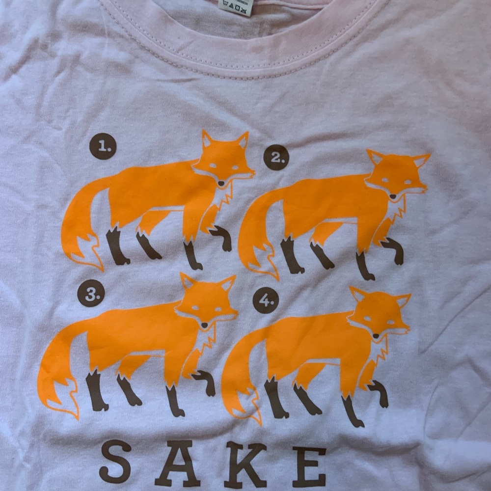 4 Fox Sake short sleeved cotton tee shirt
